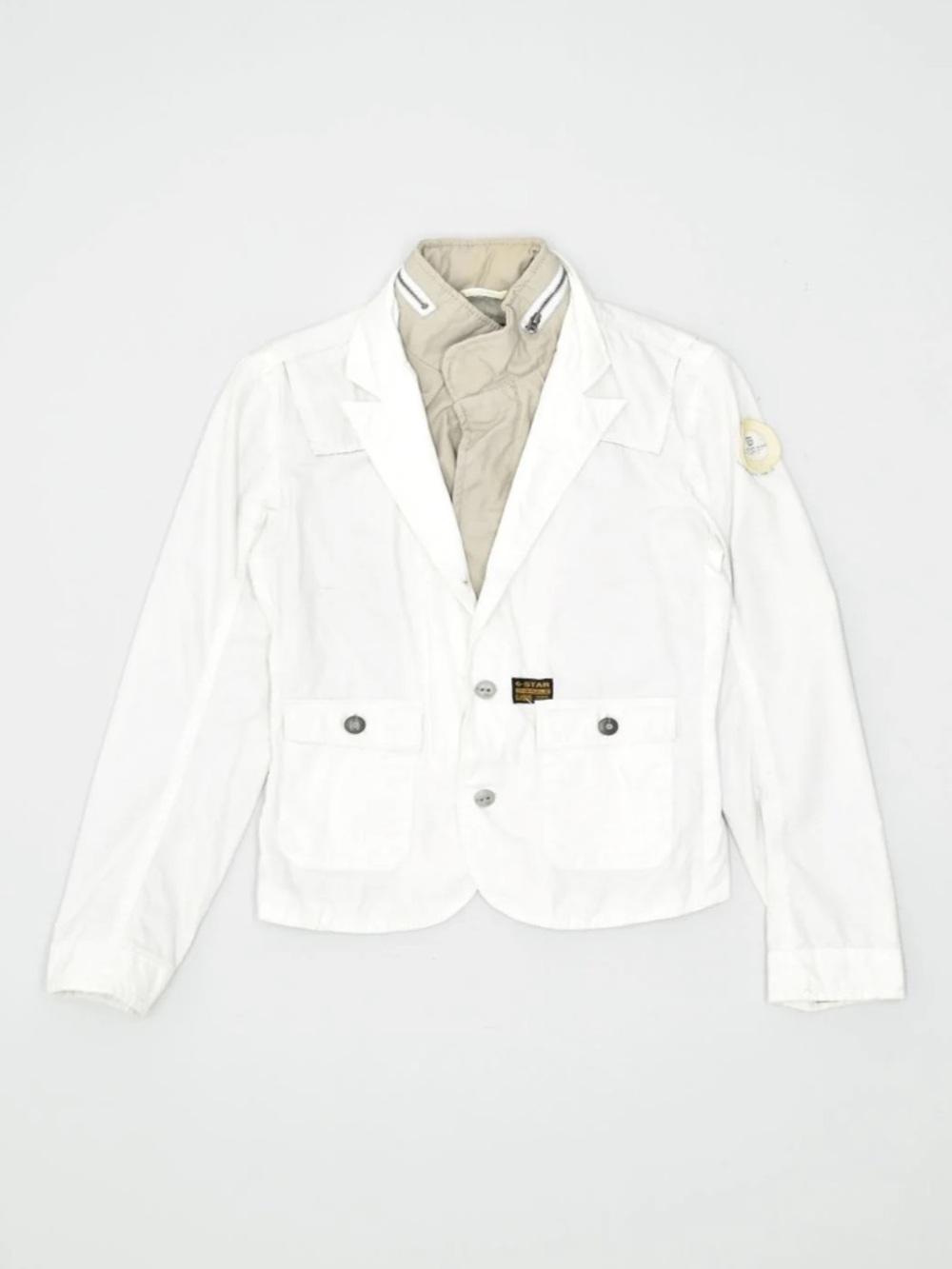 G-Star White and Grey Technical Blazer